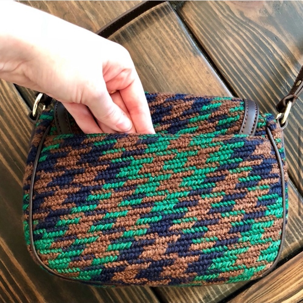 NWOT Talbots crossbody purse w/ knitted exterior - Picture 4 of 7